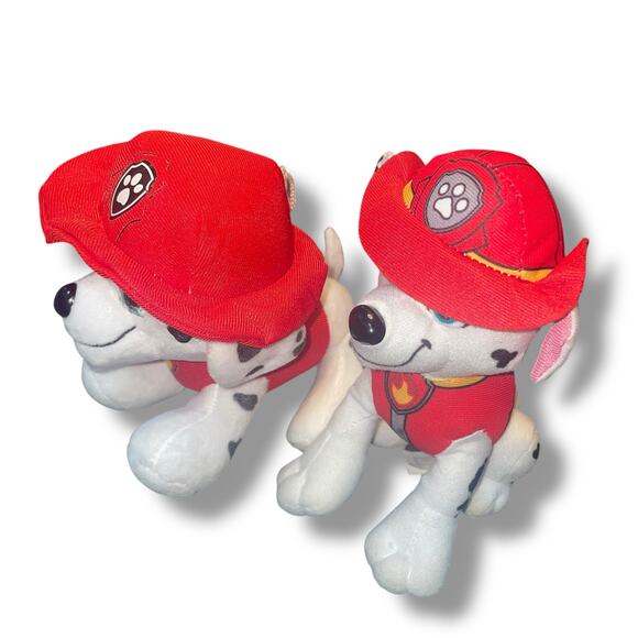 Nickelodeon Paw Patrol Plush Marshall Stuffed Animal Dog Nursery 7" Red Lot of 2 - Picture 11 of 14